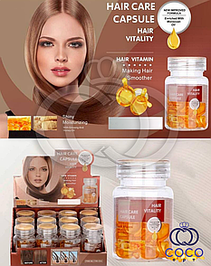 Капсули для зміцнення волосся Hair Vitality Capsule With Ginseng And Honey Oil з женьшенем і медом 20 штук
