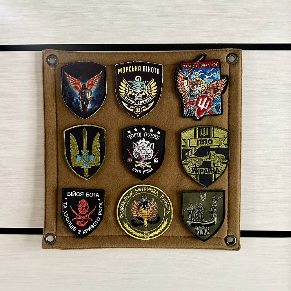 Панель для шевронів патчів і нашивок — стенд для шевронів, патч-бонд велка панель для знаків відмінності, фото 1