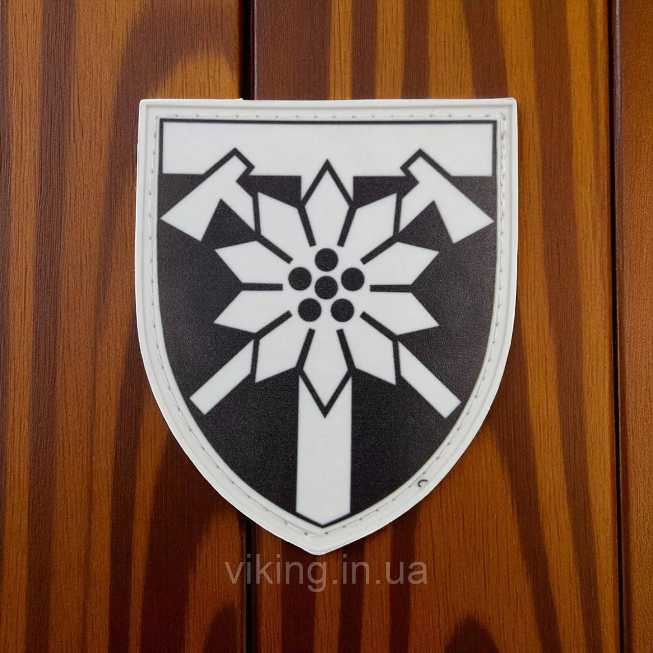 Патч / шеврон 128 окрема гірсько-штурмова бригада ОК Захід ЗСУ Чорно-білий, фото 1