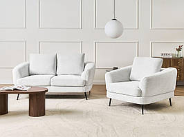 Двомісний диван і крісло KJAER колір слонової кістки