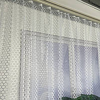 Тюль арка ALBO біла з зеленим макраме 300×170 см (KU-126-15), фото 7