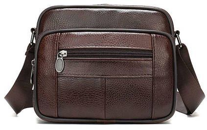 Сумка чоловіча флотар шкіряна Vintage 14988 Коричнева, фото 1