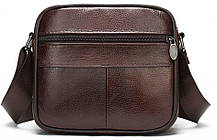 Сумка чоловіча флотар шкіряна Vintage 14988 Коричнева, фото 2