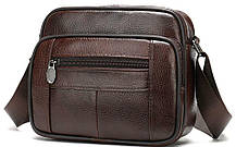 Сумка чоловіча флотар шкіряна Vintage 14988 Коричнева, фото 5