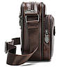 Сумка чоловіча флотар шкіряна Vintage 14988 Коричнева, фото 6