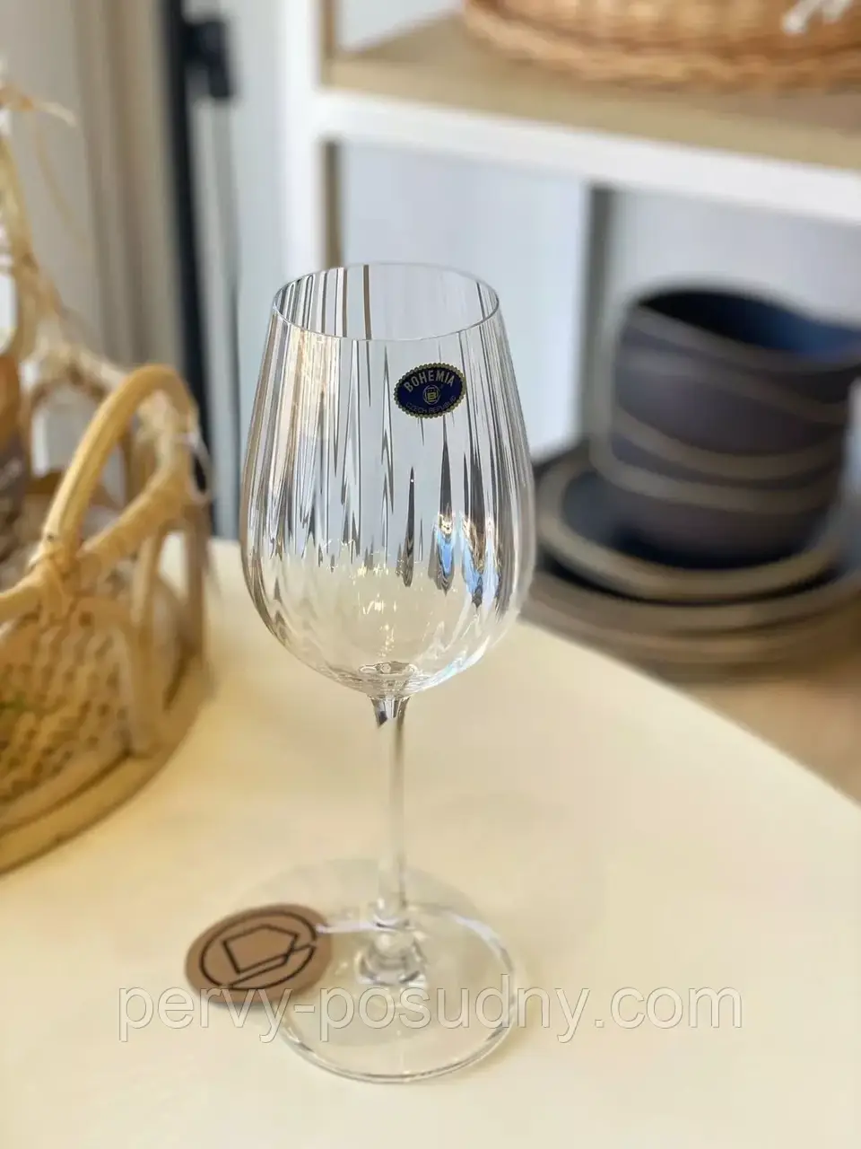 Келихи винні кришталеві Bohemia Columba Optic 6 шт/400 мл 1SI81/400, фото 1