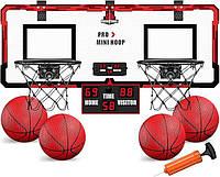 Ігрове баскетбольне кільце HYES для двох з електронним табло для приміщень та вулиці компактне для дітей та дорослих