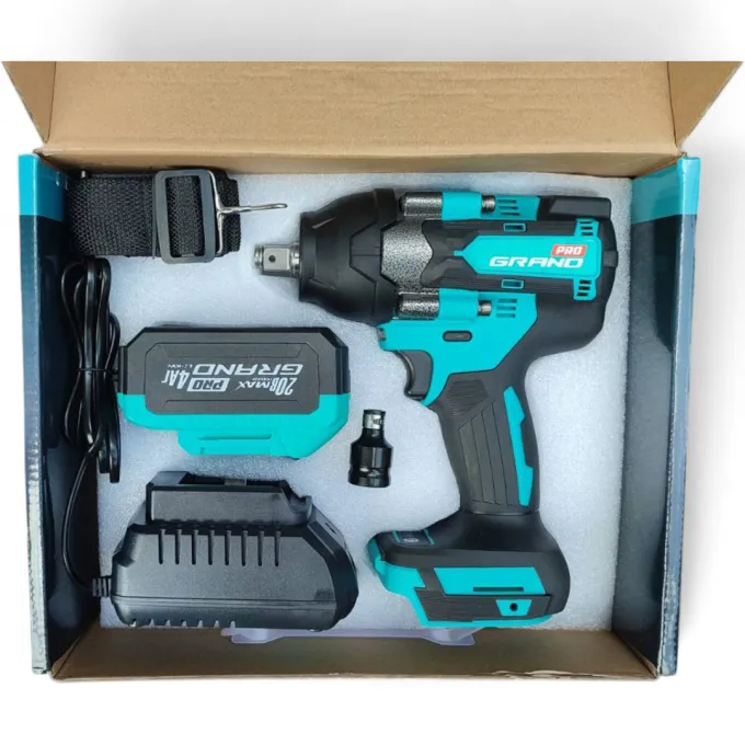 Акумуляторний гайковерт GRAND АГ-800UBL-1 (1 акум, 20В, 4А/г. ЧЕХІЯ)