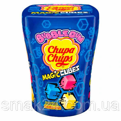 Жувальна гумка Bubble Gum із фруктовим смаком Chupa Chups Magic Cubes Bubble Gum  86г Италия