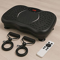 Віброплатформа для тренувань з 2 еспандерами + пульт, до 120кг TS-5513 / Вібротренажер для схуднення