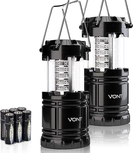 Ліхтарик лампа Vont LED Camping Lantern 140 Lumen 2-Pack, фото 1
