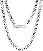 Ланцюжок чоловічий KRKCCO з нержавіючої сталі 12 мм срібляста довжина 46-66 см панцирне плетіння