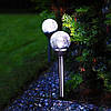 Садовий ліхтар на сонячні батареї "Шар" 25 см, 1 шт / Вуличний LED світильник для саду, фото 2