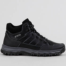 Шкіряні зимові чоловічі черевики з хутром (АБ 11)