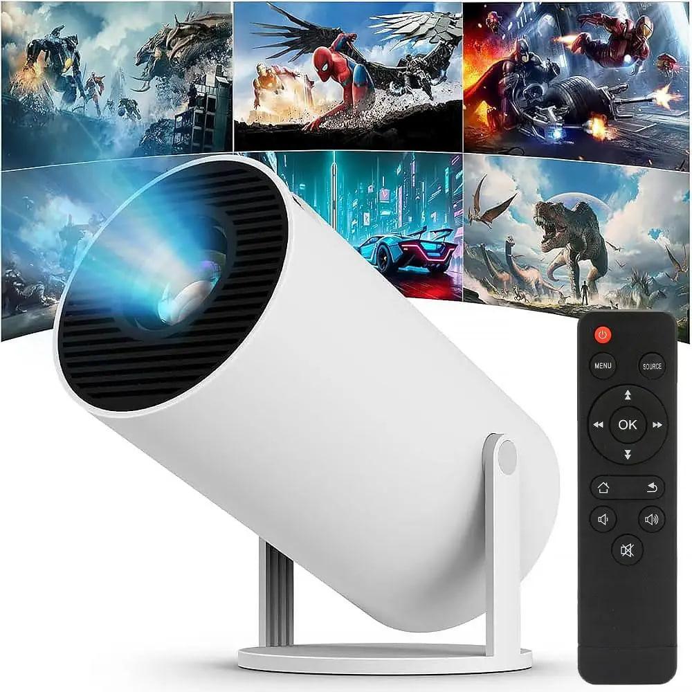 Смарт проектор мультимедійний HY300 (WiFi, Bluetooth, Пульт, 4К) білий