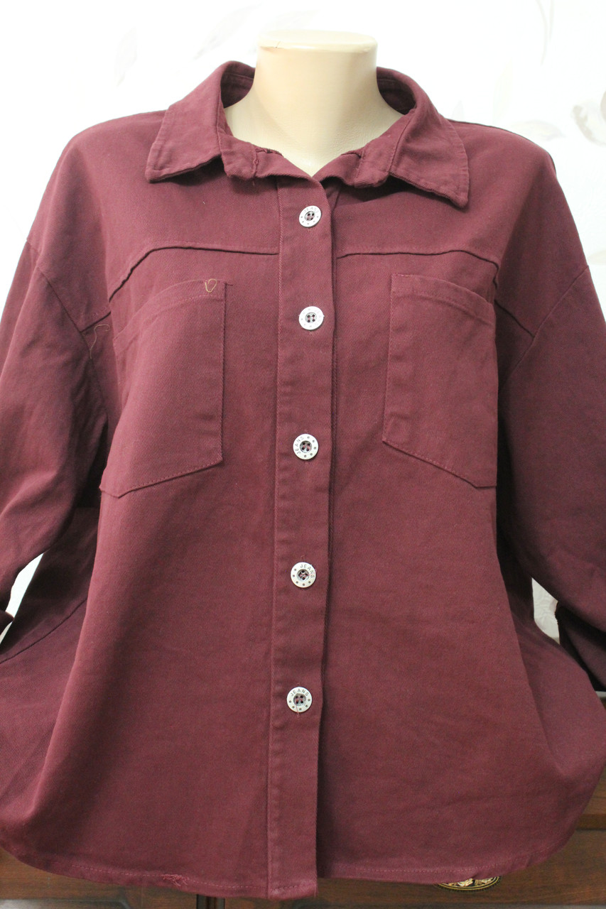 Жіночий піджак-рубашка грубий котон, фото 1