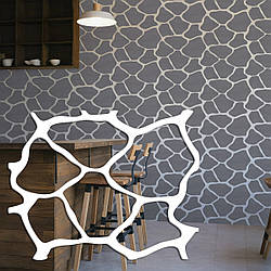 Трафарет тонкий 1 мм для штукатурки, багаторазовий фарбування Природний камінь (450х550)