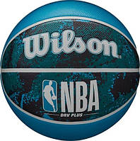 Баскетбольний м'яч Wilson NBA DRV PLUS VIBE блакитно-бірюзово-чорний WZ3012602XB5, Блакитний, Розмір (EU) — 5