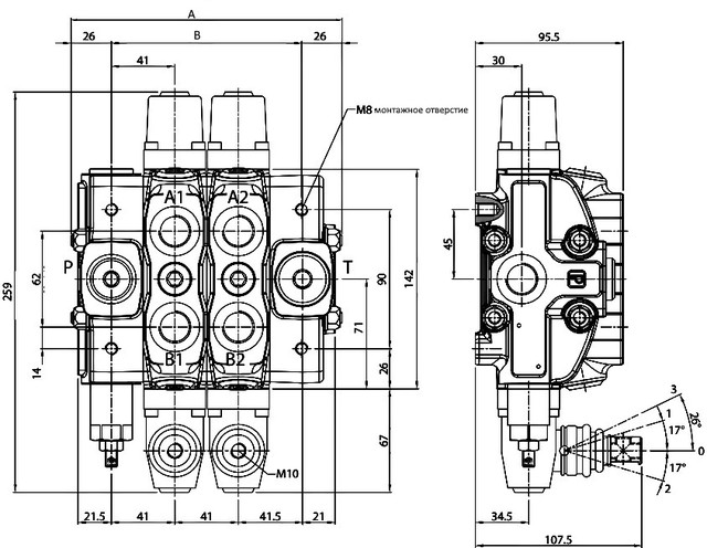 розміри розподільника 80L GS 