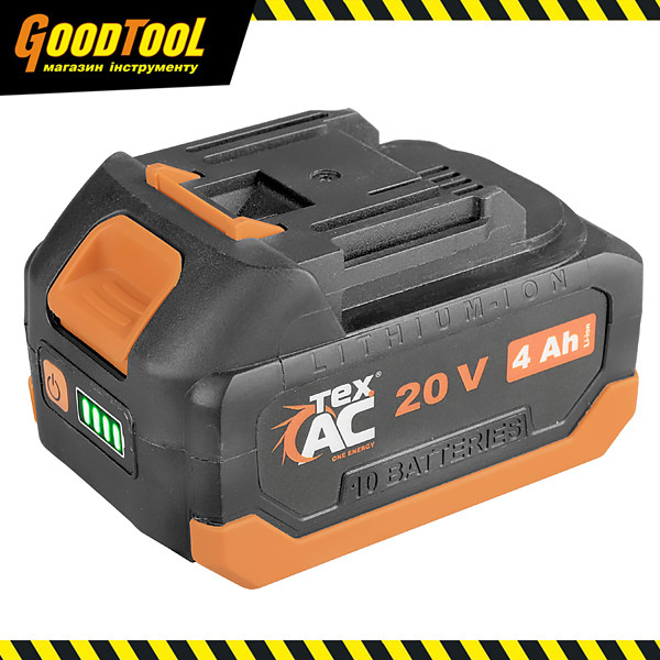 Акумуляторна батарея Li-Ion 20В 4Aг TexAC TAOE-B410, фото 1