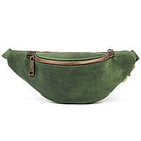Зелена сумка бананка з кінської шкіри TARWA RE-3034-3md