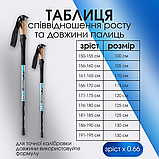 Трекінгові палиці регульовані телескопічні, палиці спортивні трирівненві Hechpro блакитні (8002EV), фото 4