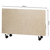 Підлоговий керамічний обігрівач Flyme 500 PW з програматором і ніжками, бежевий мармур, фото 10