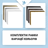 Картина за номерами Квіти. Білі півонії з фарбами металік золото 40*50 см Орігамі LW 30410, фото 8
