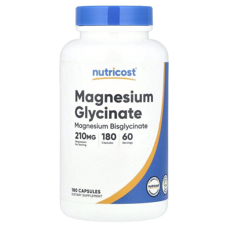 Гліцинат магнію Nutricost Magnesium Glycinate 210 мг 180 капс. (70 мг в 1 капсулі)