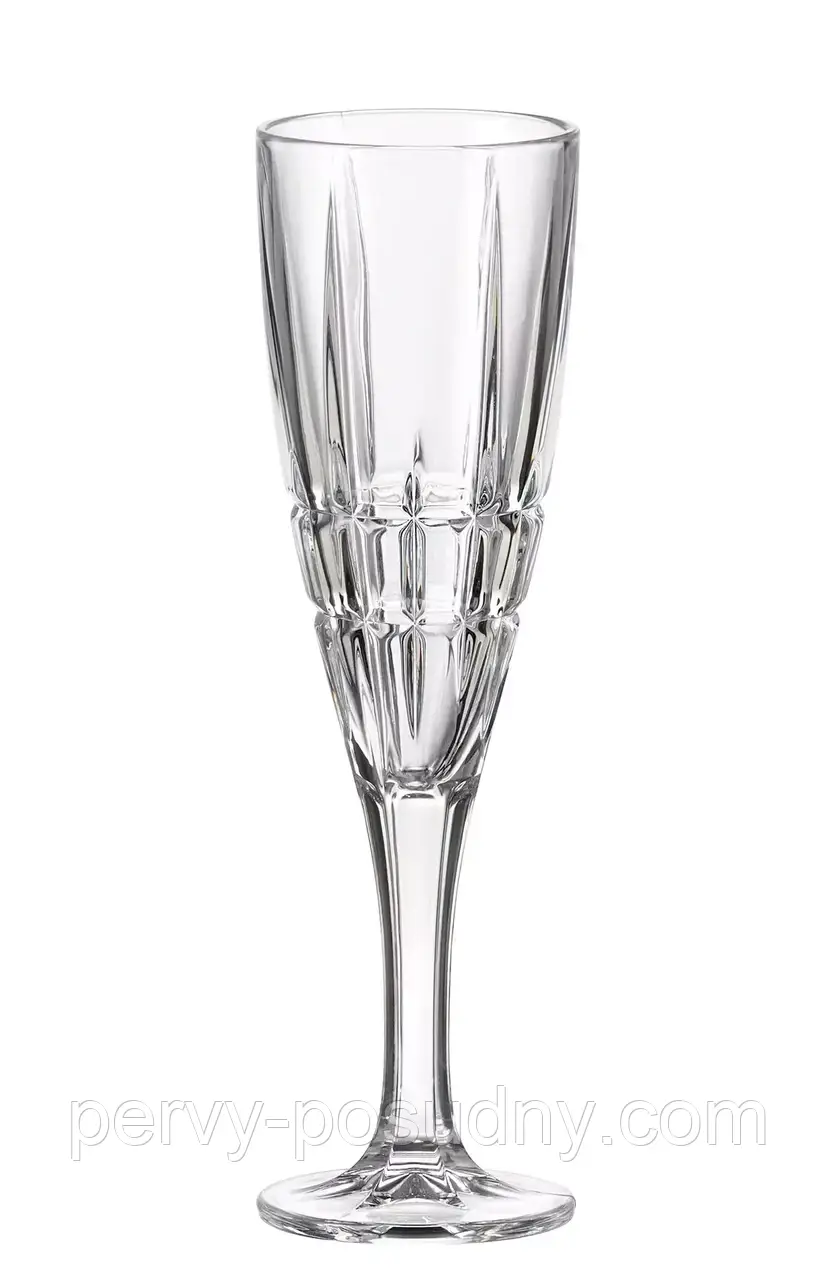 Келихи для шампанського кришталеві Bohemia Dover 6 шт/ 180 мл 10899/15720/180, фото 1