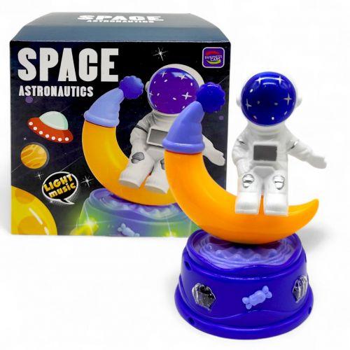Космонавт на батарейках, їздить, музика, світло, в коробці (р.13,5х13,5х13 см), фото 1