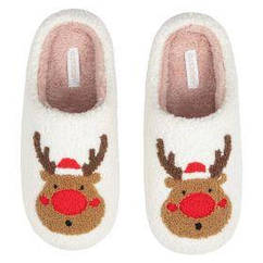 Взуття домашнє Ardesto Christmas 38/39 розмір, 100% поліестер, підошва 100% гума, білий