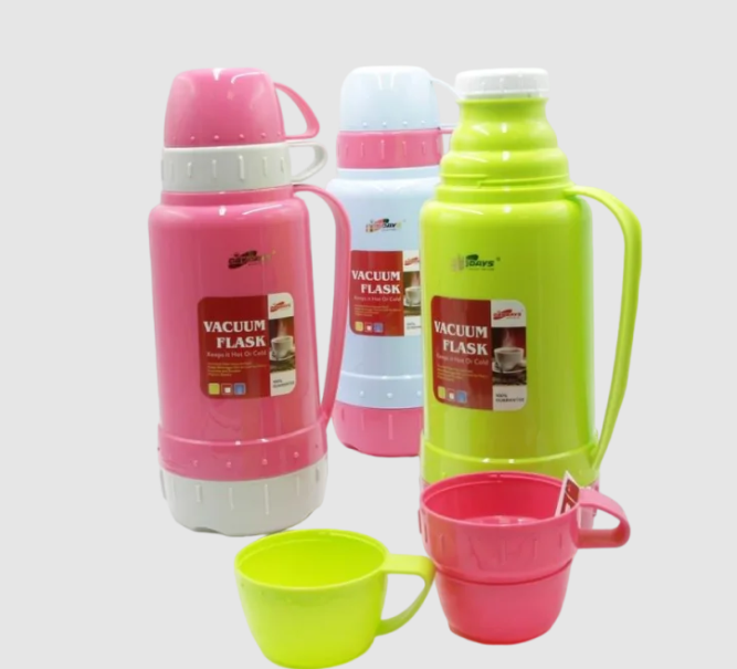 Вакуумний термос зі скляною колбою EDENBERG 1800 мл з чашкою, фото 1