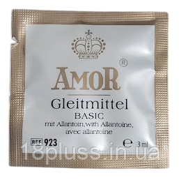 Лубрикант на водній основі з алантоїном та гліцерином Amor Basic, 3 мл, фото 1