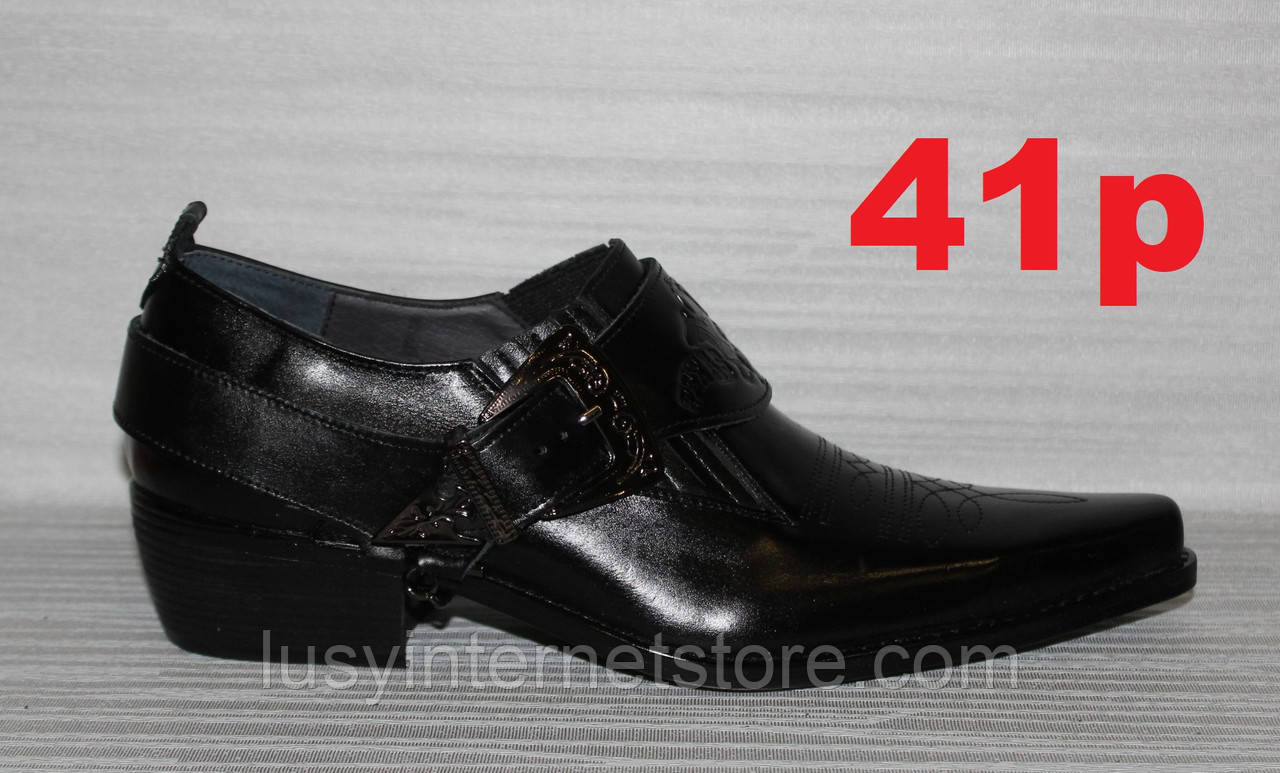 Туфлі козаки шкіряні чоловічі від виробника модель ЛЕ25-112, фото 1