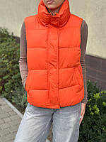 Жилетка жіноча стильна на синтепоні 42,44,46 Жіноча жилетка безрукавка стьобана без капіона