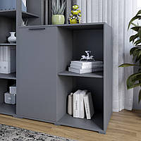 Тумба Lion Краш 82x43x86 см Антрацит (LION-044101)