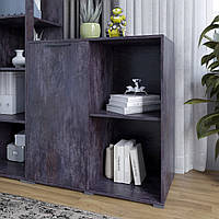 Тумба Lion Краш 82x43x86 см Бетон темний (LION-044104)