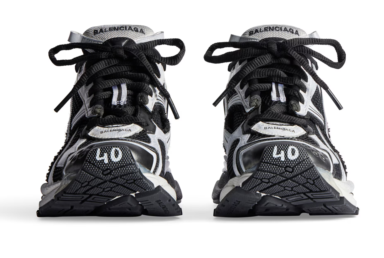 Кросівки чоловічі Баленсіага Balenciaga Runner Black White 677403W3RB29010, фото 1