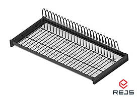 Сушарка для посуду однорівнева чорна з рамою Rejs