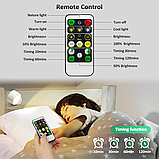 Світлодіодні настінні бра 2 шт. з пультом дистанційного керування, настінні світильники, батареї, що перезаряджаються, Ope, фото 4