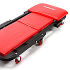 Лежак табурет на колесах для майстерні складаний червоний Mar-Pol M80093A, фото 5