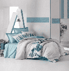 Комплект постільної білизни Cotton Box Nesto Petrol 200x220см (CB_010077512)
