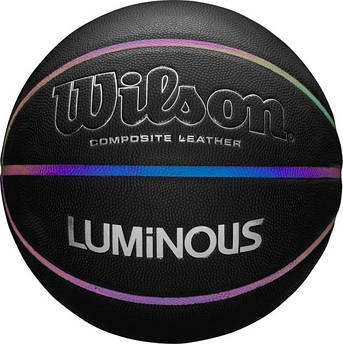 Баскетбольний м'яч Wilson LUMINOUS IRIDESCENT чорний WTB2027XB07, Чорний, Розмір (EU) — 7