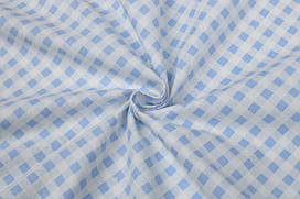 Фланель Клітинка блакитна