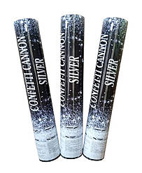 Пневмохлопавка / Хлопавка 016 Срібне конфетті, 30 см