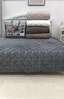 Велюрове стьобане покривало з прошарком синтепону 210х230