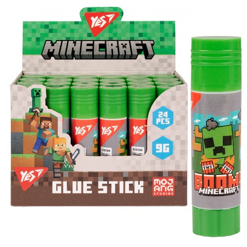 Клей олівець сухий YES 9 г Minecraft 320288, фото 1