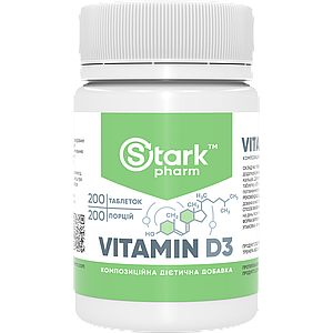 Вітамін Д-3 Stark Pharm Vitamin D3 2000 IU 200 таб.