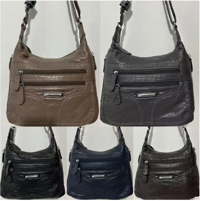 Сумка жіноча варенка на блискавці з кишенями та довгим ремінцем в різних варіантах Zhenya, фото 1